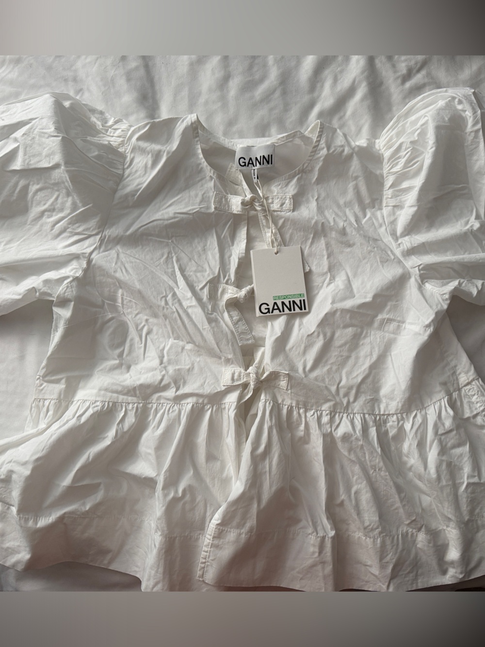 NWT Ganni Tie Top